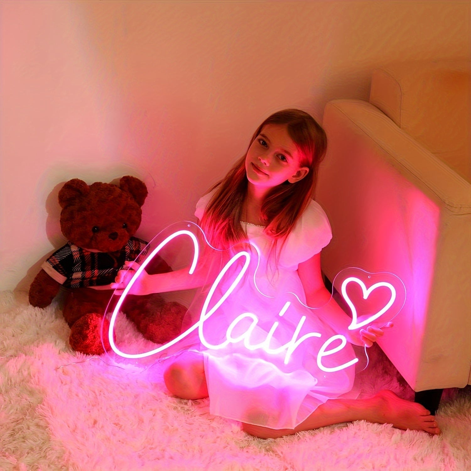 Letrero de neón personalizado, letrero LED regulable a medida, ideal para cumpleaños familiares, bares, bodas, fiestas, luces nocturnas, regalo con nombres, luz de neón perfecto para amigos en Halloween y Navidad