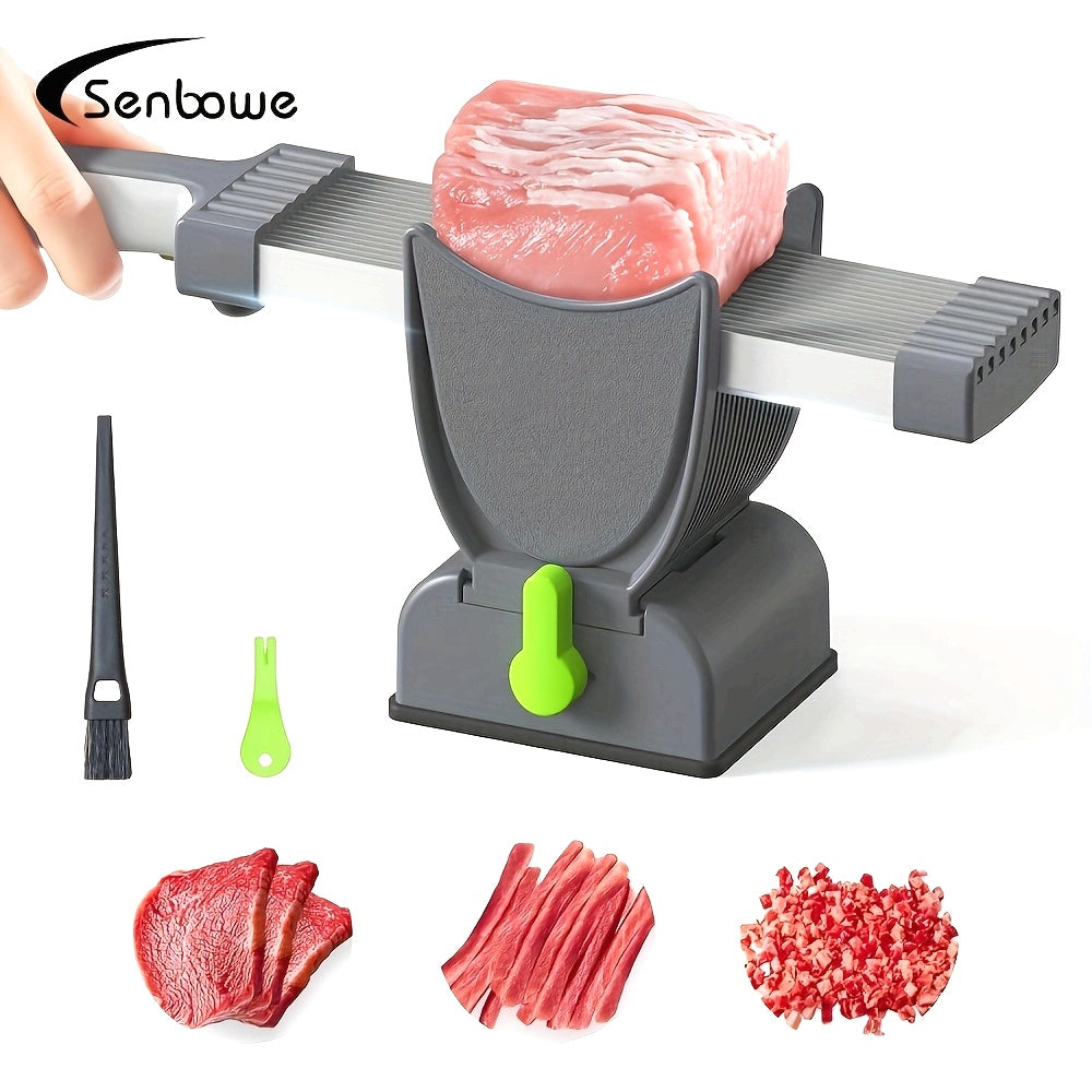 Juego de cortador de carne manual SENBOWE, cortador de carne de cocina ABS para carne de vaca, salmón, cordero, verduras, sin carga, no requiere batería, para cocinar, barbacoa, platos calientes