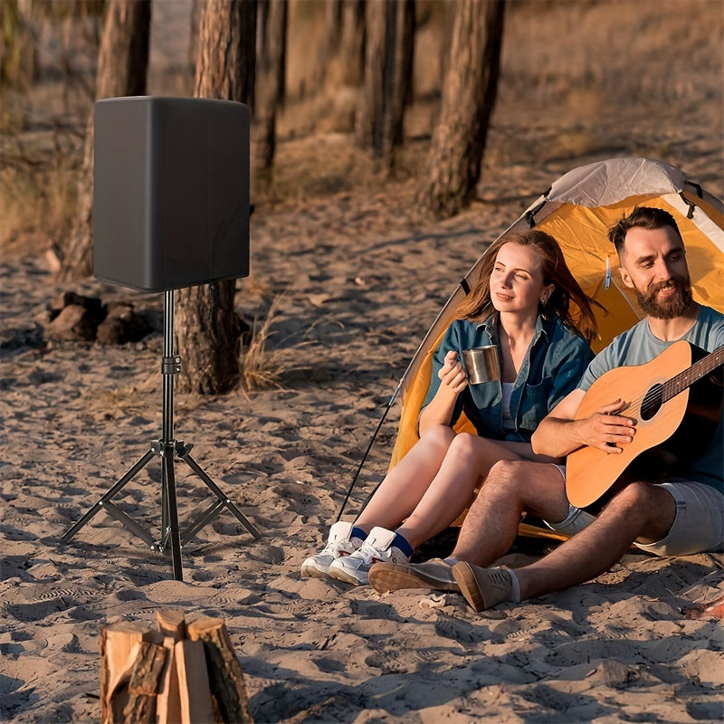 Funda para parlantes resistente para todo clima - Impermeable, antipolvo y resistente al sol, de poliéster para uso en interiores/exteriores, negra, compatible con parlantes con soportes, funda para parlantes de interior | Protección versátil para parlan