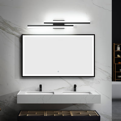 Arandela Moderna para Baño EZOS - Iluminación de 80.01 cm sobre Espejo con 3 Temperaturas Ajustables (3000K-6500K), Montaje Semiempotrado, Barra LED Energéticamente Eficiente para Baño, Dormitorio o Restaurante - Lámpara de Pared Decorativa