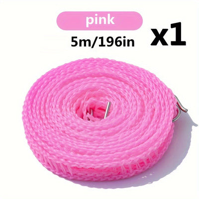 1 Tendedero De 3 M/5 M/8 M, Tendedero Mejorado Y Grueso, Tendedero Portátil, Tendedero Colgante, Cuerda Antideslizante A Prueba De Viento Para Curar El Sol, Tendedero Para Acampar, Cuerda Colgante Para Colgar Ropa Al Aire Libre, Adecuado Para Secar Ropa