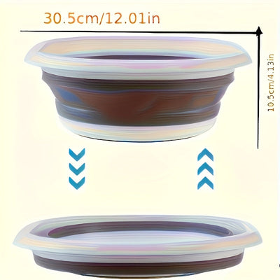 1-Pack Cubeta Plegable Resistente - Lavabo Portátil para Lavar Manos y Pies, Ahorra Espacio, Ideal para Hogar, Viajes, Residencias o Camping - Sin Necesidad de Electricidad, Fácil de Limpiar y Guardar, Diseño Compacto y Construcción Robusta