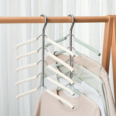 Percha Multi-capa Para Ropa, Tendedero De Metal, Ahorro De Espacio Y Organización Para Armario, Closet, Dormitorio
