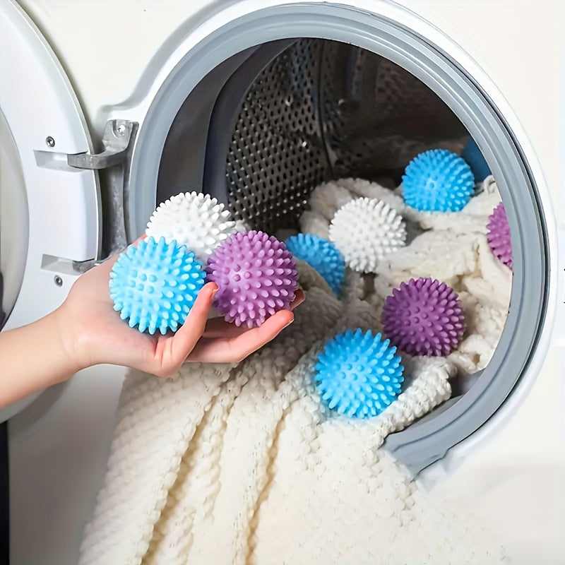 2/4/6 piezas de bolas de lavandería reutilizables - Anti-Enredado, Suavizante de tejidos, Eliminador de manchas - Ayuda esencial para lavar y secar ropa limpia suave - Colores aleatorios, regalos de Halloween, regalos de Navidad, mejores regalos de Navid