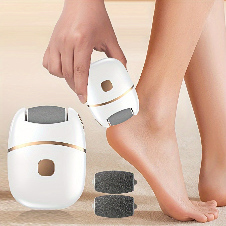 Exfoliador eléctrico para pies con carga USB, batería de litio, sin aceite, para pies suaves y cuidado de uñas, limpiador de uñas