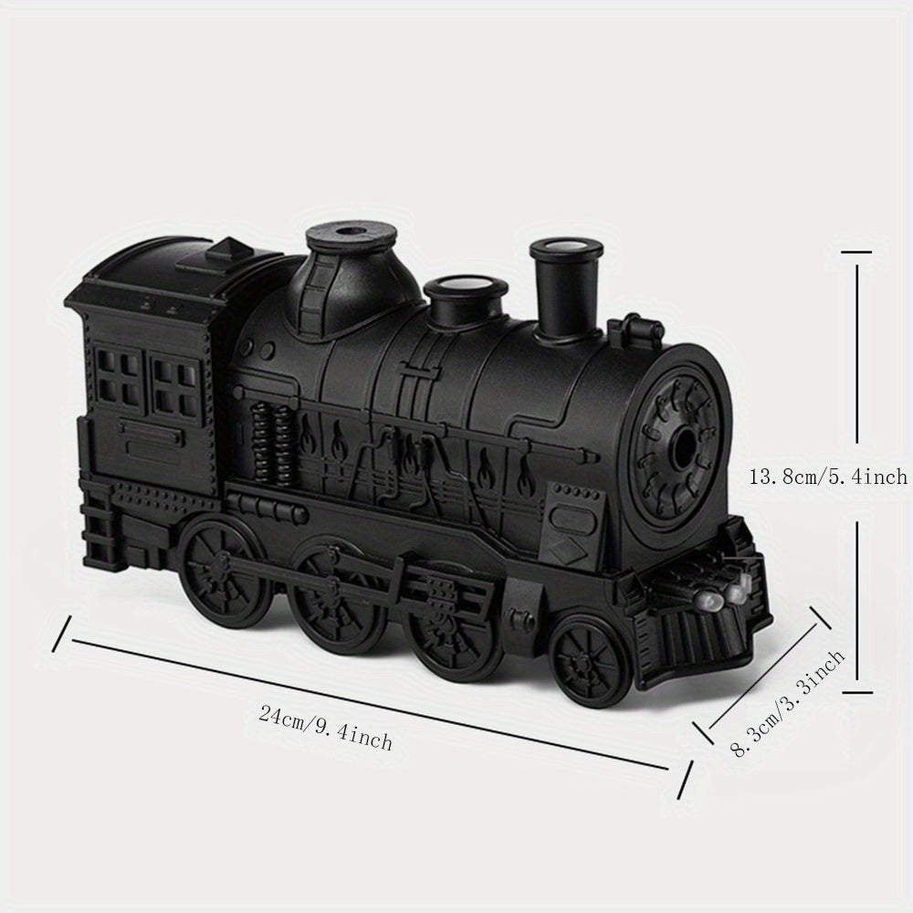 Diffusor de aceite esencial de locomotora de vapor vintage de 300 ml - Humidificador de niebla fresca con control remoto, 2 luces, 2 modos, apagado automático - Ideal para el hogar, la oficina y las habitaciones de los jóvenes.