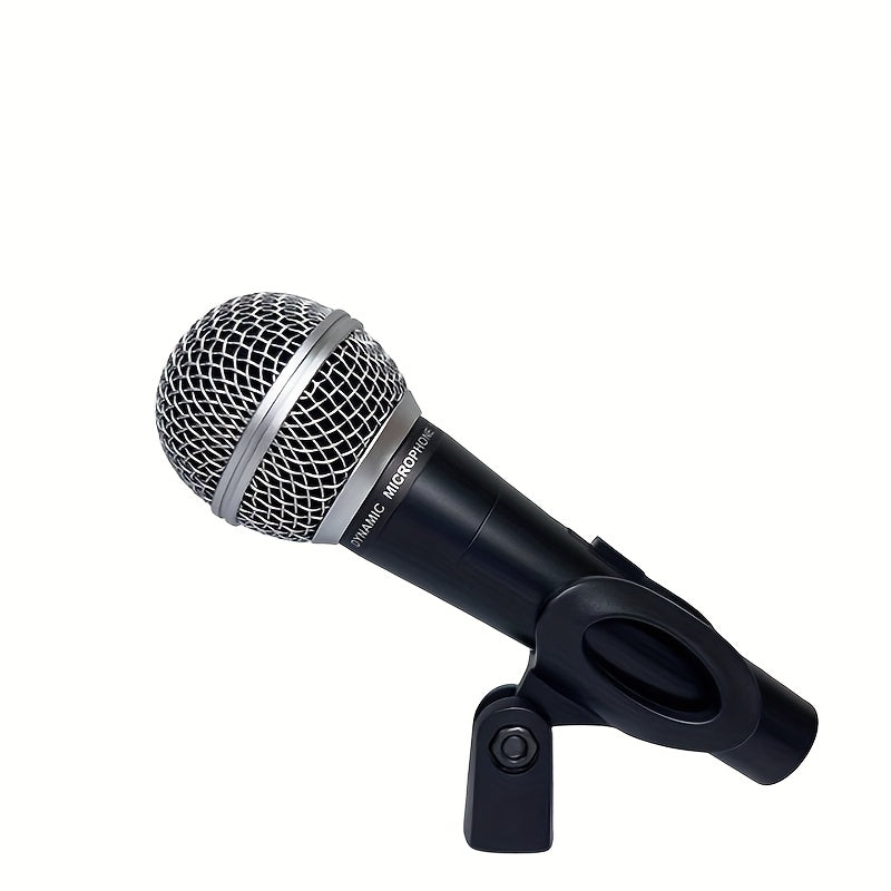 Venta Caliente Modelo 58 Micrófono Dinámico Profesional con Cable para Canto en Escenario, Grabación de Estudio, Karaoke en Casa - Sonido de Alta Calidad, Micrófono Portátil con Interruptor, Conector Jack de 6,35 mm, Sin Batería, Color Mixto