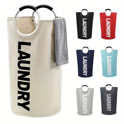 Canasta de Ropa Extra Grande, Bolsa Plegable para Lavandería, Cesto Alto Independiente, Cesta de Ropa con Asas Acolchadas, Soporta Bien la Ropa, Canasta Colapsable Fácil Almacenamiento, Cestos de Lavandería