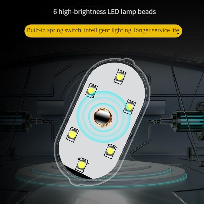 Luces de Ambiente Interiores para Coche con Carga Táctil y Luz de Lectura LED sin Cableado, Luces Decorativas Coloridas para la Suela del Pie Adecuadas para Autos, Camiones, Furgonetas, Baterías de Polímero de Litio, Voltaje de Trabajo ≤36V