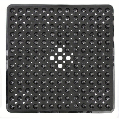Alfombrilla de Baño Cuadrada de 1 pieza, Antideslizante con Orificio de Drenaje y Ventosas de Gran Capacidad de Absorción, Fácil de Limpiar, Lavable en Máquina, 53.34x53.34cm, Alfombra para Ducha, Alfombra para Bañera, Decoración del Hogar