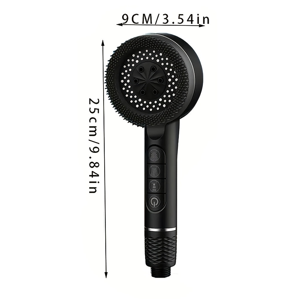 Cabezal de ducha de mano, diseño de teclas de piano de Praga, cabezal de ducha de ahorro de agua de alta presión con filtro, modos de agua multifuncionales, con opciones de montaje en pared, colgante e inserción para no necesitar electricidad.