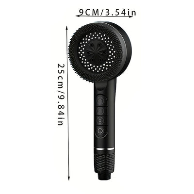Cabezal de ducha de mano, diseño de teclas de piano de Praga, cabezal de ducha de ahorro de agua de alta presión con filtro, modos de agua multifuncionales, con opciones de montaje en pared, colgante e inserción para no necesitar electricidad.
