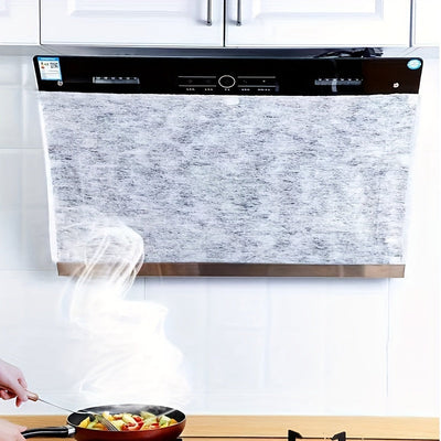 Papel Filtro Absorbente de Aceite Blanco, Película Adhesiva a Prueba de Aceite para Campana de Cocina Resistente al Fuego, Cubierta Separadora de Aceite para el Hogar, Accesorio de Cocina Fácil de Limpiar