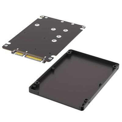 Adaptador 2 en 1 M.2 NVME Key B y mSATA SSD con carcasa de plástico - Conectado por USB SATA III 2,5, no compatible con RAID, admite M.2/SATA híbrido y almacenamiento externo, conectividad versátil, diseño moderno, construcción duradera
