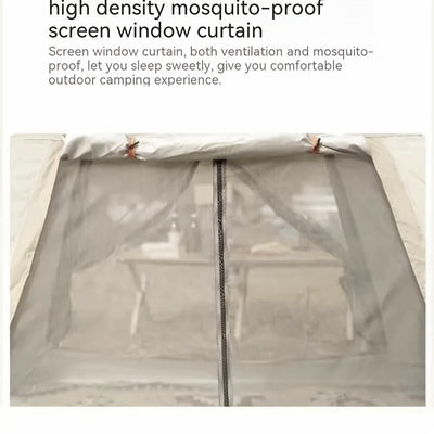 Tienda de Campaña para 8 Personas con Toldo - Montaje Rápido, Mosquitera, A Prueba de Viento, Todo-Tiempo, Beige, Protección UV, Sombra de Múltiples Bandas, Tela Oxford Duradera, Perfecta para Aventuras al Aire Libre, Accesorios para Campistas