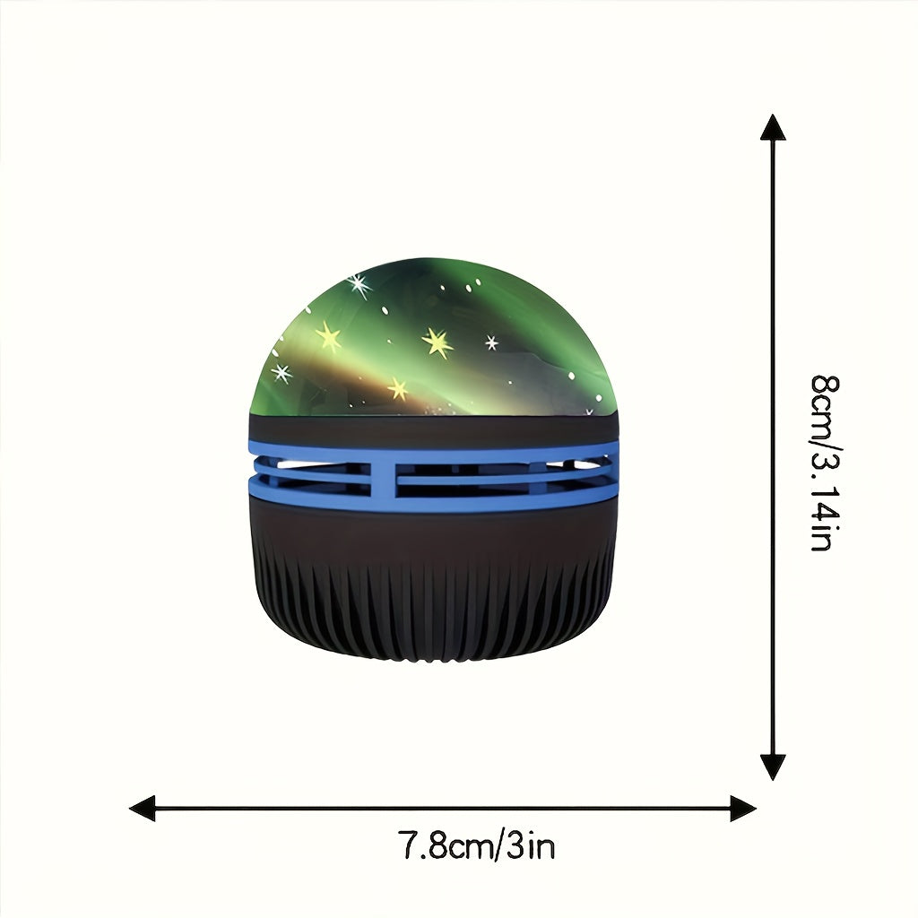1pz Luz Nocturna de Proyección Cielo Estrellado y Aurores Boreales con Control Remoto, Proyector USB 2-en-1 para Dormitorio, Fiestas, Vacaciones - Decoración de Arte en Plástico Pulido, Sin Pilas Necesarias, Iluminación para Acampar | Diseño Galaxia | Il