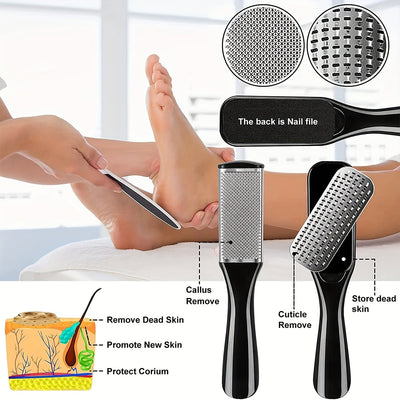Kit Profesional de Cuidado del Pie, Juego de 10 Piezas / Tamaño 30.48 cm, Incluye Herramientas para Pedicura con Piedra Pómez para Eliminar Cutículas Muertas, Color Beige Claro y