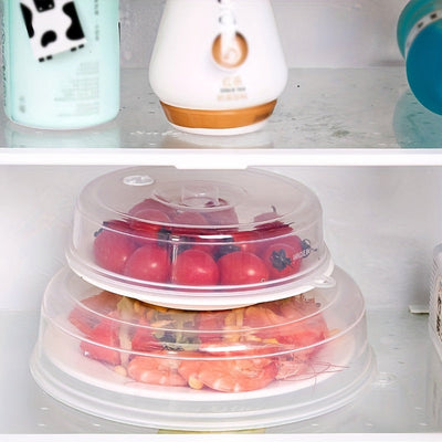 2 piezas de cubierta transparente para microondas, tapa para tazones, protector de plástico para conservar alimentos, ideal para cocina y hogar