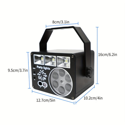 Proyector de Luz Estroboscópica LED con USB y Control Automático y por Voz - , Activado Remotamente para Fiestas, Raves y Decoraciones de Eventos (Lunes Cibernético, Navidad, Acción de Gracias, Día de los Muertos, Diwali)