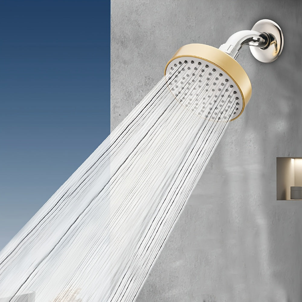Cabezal de ducha de alta presión, estilo vintage, para montar en la pared, con chorro potente y boquillas pequeñas de silicón, compatible con duchas de flujo alto/bajo, construcción duradera de plástico, incluye soporte y acabado suave