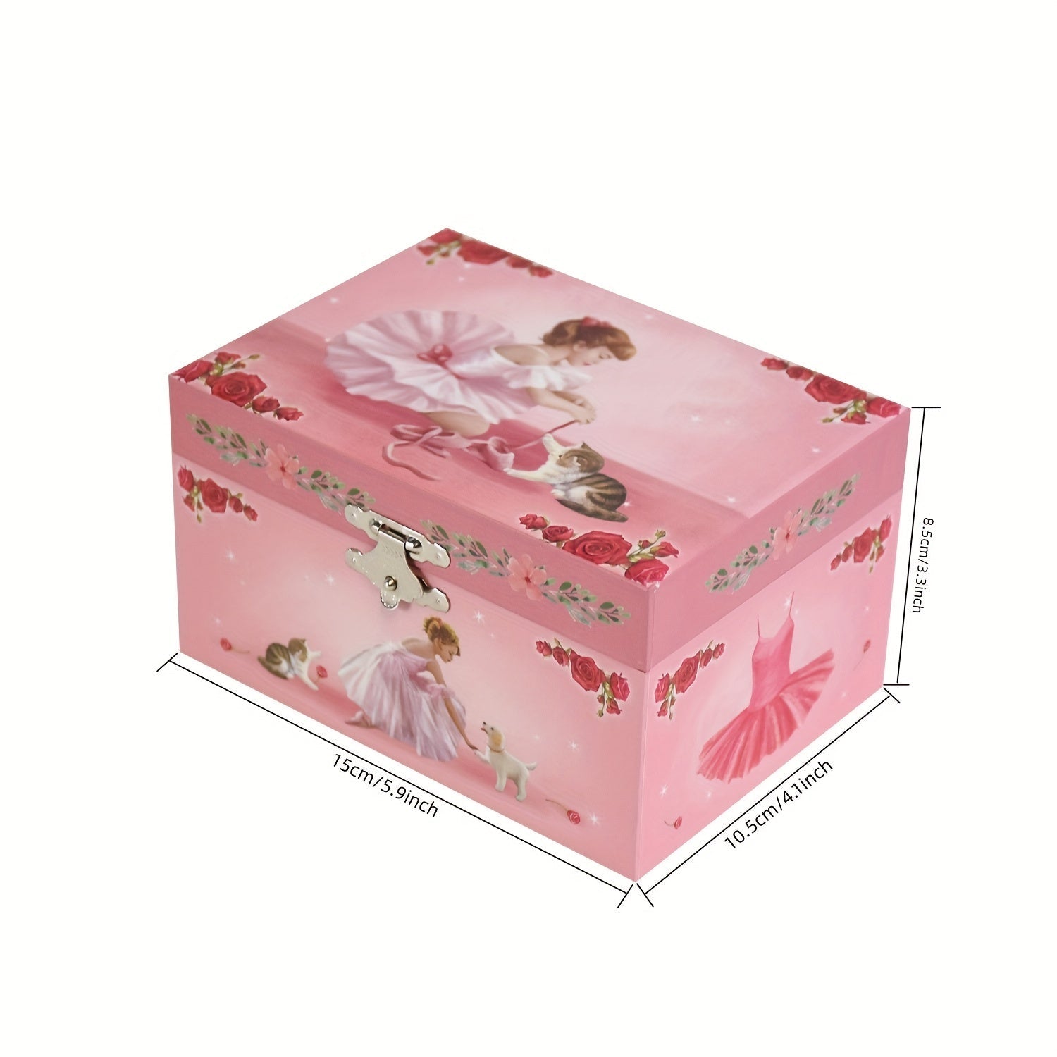1 Unidad, Caja De Música Para Bailar, Joyero, Regalo De Cumpleaños Para Niñas, Caja De Almacenamiento De Joyas, Regalo Para Mujeres, Para Decorar El Hogar, La Sala De Estar, La Oficina, Regalo Para El Día De La Madre, Año Nuevo Y Pascua