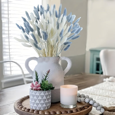 40 piezas de hierba artificial cola de liebre, decoración primaveral BOHO para jarrón, bodas, fiesta de San Valentín, ramo decorativo para hogar, sala u oficina, flores artificiales falsas, arreglo floral para mesa en exteriores