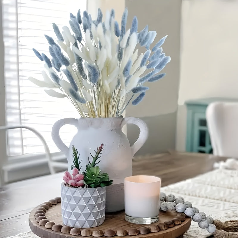 40 piezas de hierba artificial cola de liebre, decoración primaveral BOHO para jarrón, bodas, fiesta de San Valentín, ramo decorativo para hogar, sala u oficina, flores artificiales falsas, arreglo floral para mesa en exteriores