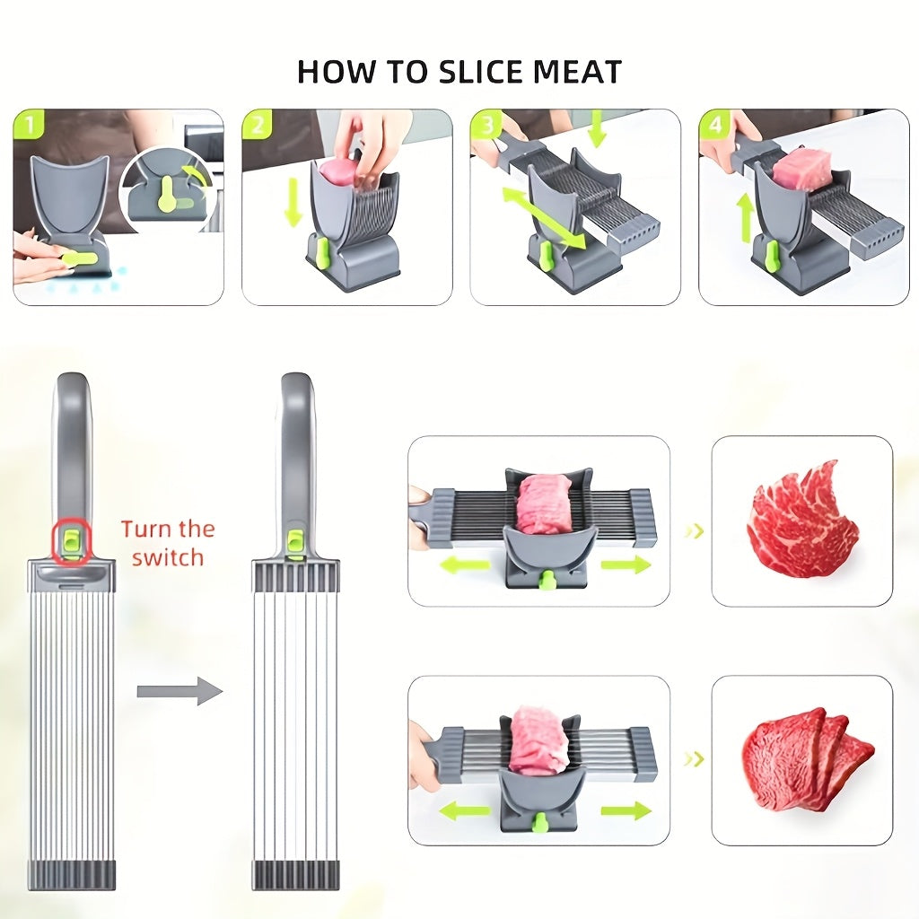 1 pieza, cortador de carne y verduras, cuchilla de picar, juego de cocina, para cortar, rallar carne, cortador manual de carne fresca, para carne, verduras, cocina en casa, BBQ