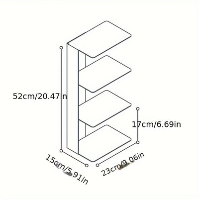 Estantería de Esquina Montada en la Pared de Metal Blanco de 3 Niveles - Ahorra Espacio, No Requiere Montaje, Duradera y Elegante para Sala de Estar, Dormitorio o Oficina, Decoraciones de Estantería