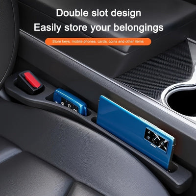 2 piezas de tiras de relleno de huecos de asientos de coche - Solución de almacenamiento a prueba de fugas y caídas para la organización en el interior del coche, organizador de huecos de asientos universal con diseño anti-caída para artículos pequeños,