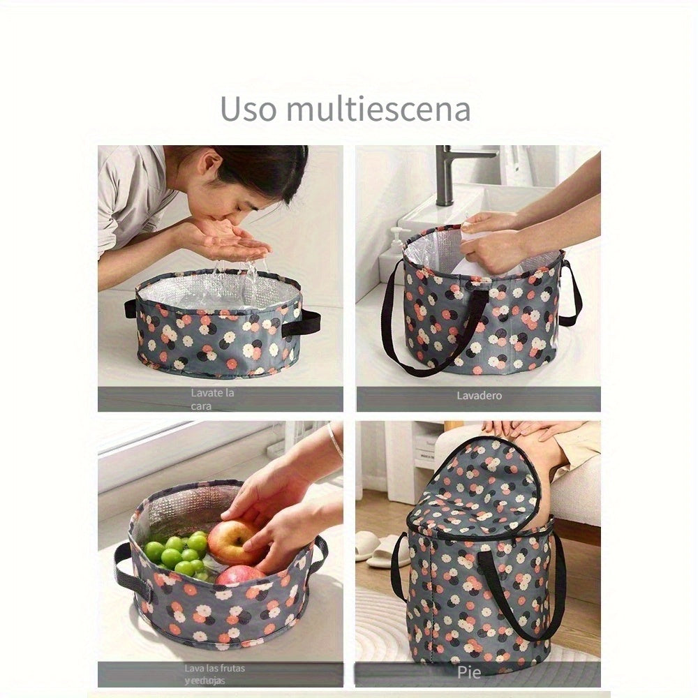Fregadero plegable portátil, fregadero de agua al aire libre, bolsa de baño de pies para viajes, fregadero de lavandería, fregadero, universal para todas las estaciones