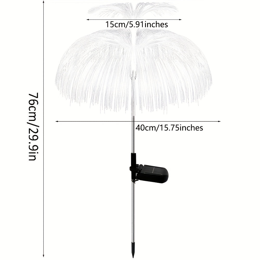 1pz Luces Solares para Jardín Exterior, Luces de Medusa Cambiantes en 7 Colores, Luces Solares para Patio y Césped, Flores Solares, para Senderos, Patios, Jardines y Decoración Festiva