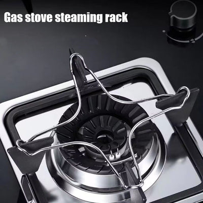 1 pieza, soporte de olla ajustable de acero inoxidable, estante de forma estrellada antideslizante para estufa de gas, soporte seguro para utensilios de cocina, se adapta a bases redondas puntiagudas y planas, accesorio de estufa para cocina, accesorio d