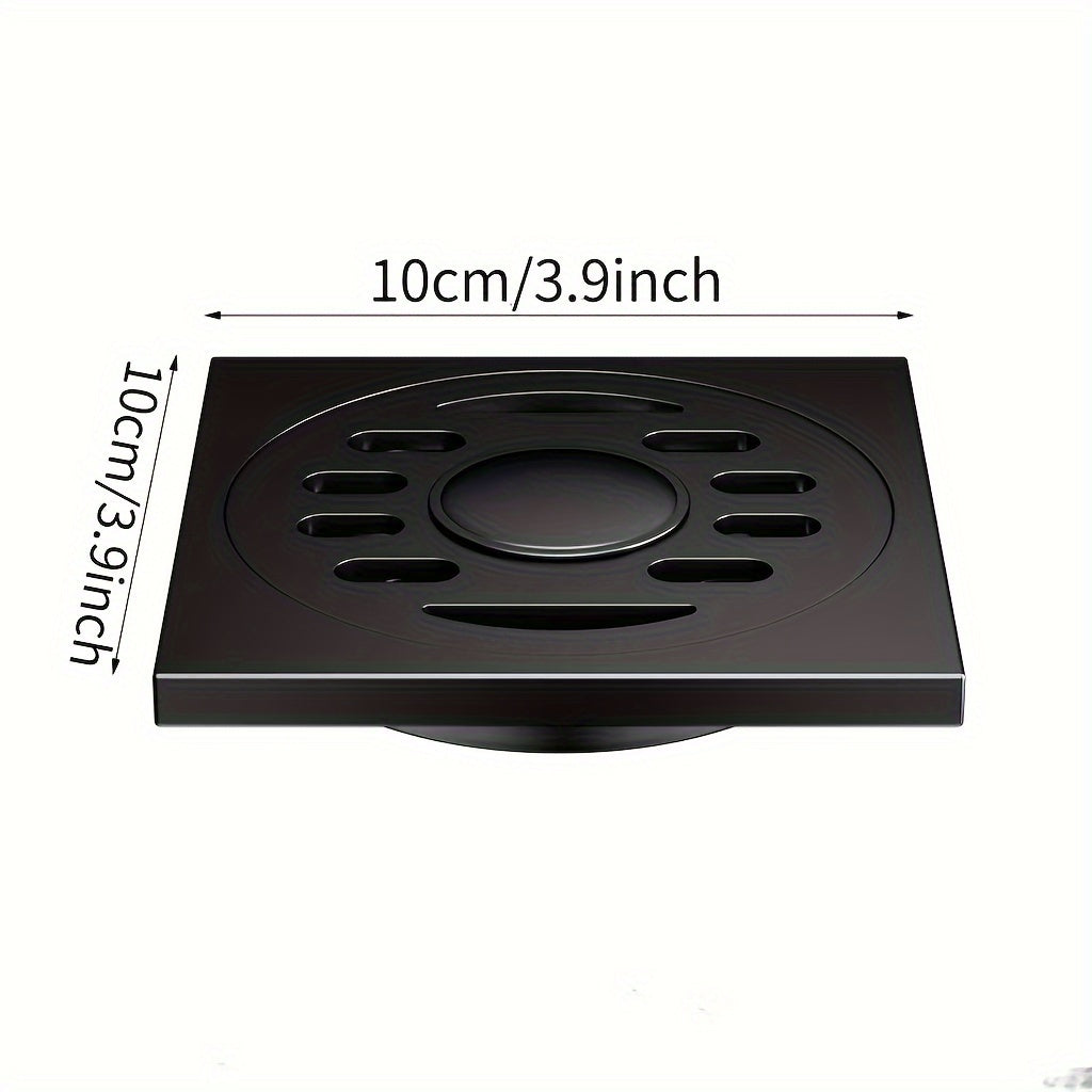 1 pza. Desagüe cuadrado para ducha, desagüe de baño con filtro de pelo, cubierta de desagüe de ducha fácil de instalar y limpiar, malla de filtro de acero inoxidable, accesorios de baño Baño/Accesorios de baño