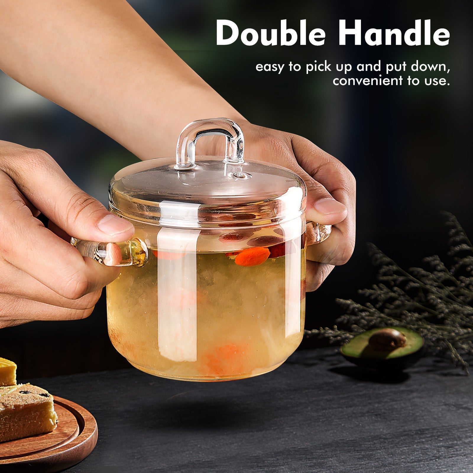 Horno de microondas, Olla de leche transparente, Utensilios de cocina, Hervidor de agua, Juego de utensilios de cocina de vidrio.