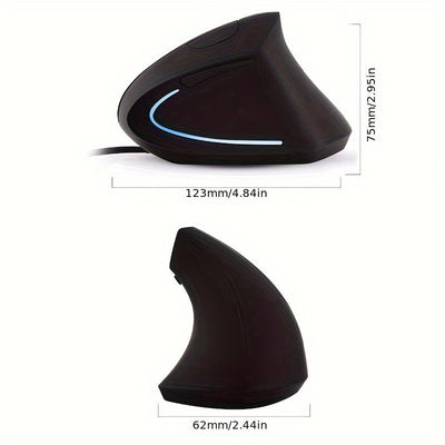 Ratón ergonómico para gaming de 1.5 m, diseño ambidiestro, material plástico, sin batería, alimentación por USB, voltaje de operación ≤36V, cómodo y silencioso, sin retraso, iluminación ajustable