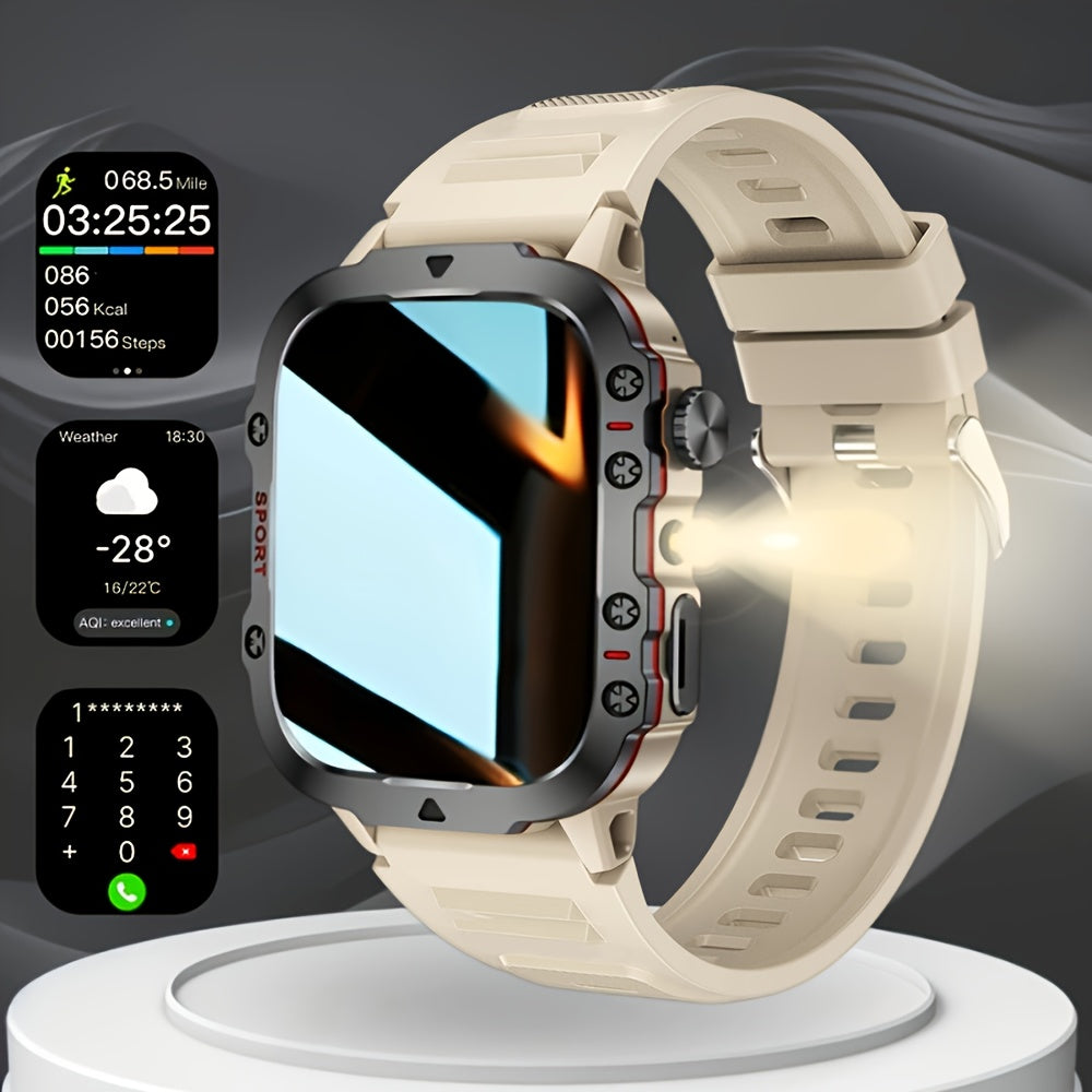 Reloj Inteligente, Pantalla táctil completa de 4,65 cm, Seguimiento de actividad, Pulsera y mensaje, Podómetro, Múltiples modos deportivos, Compatible con iPhone/Android, Estilo simple, Caja de aleación cuadrada, Pulsera de silicona, Accionamiento electr
