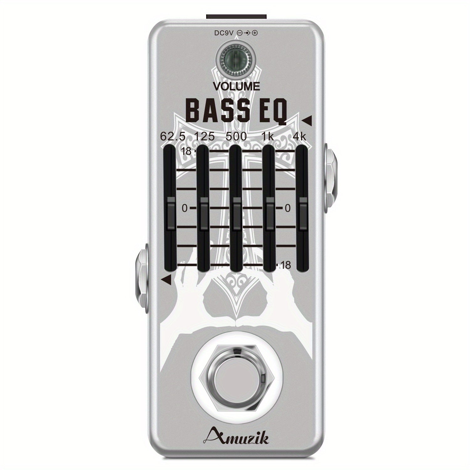 Pedal ecualizador para guitarra/bajo GT/Bass EQ, pedal de 5 bandas con control de nivel maestro para guitarra eléctrica