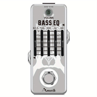 Pedal ecualizador para guitarra/bajo GT/Bass EQ, pedal de 5 bandas con control de nivel maestro para guitarra eléctrica