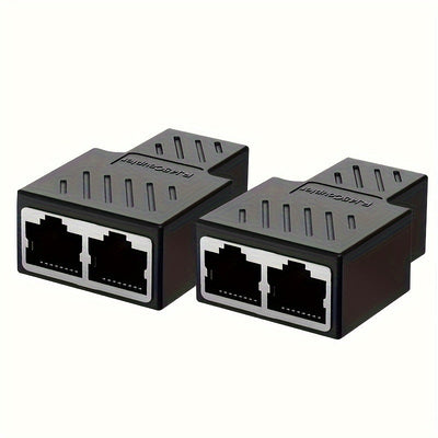 Adaptador Divisor RJ45, Conector de Red USB 1 a 2 Doble Enchufe Ethernet LAN 8P8C Cable Extensor para Cat5, Cat5e, Cat6, Cat7