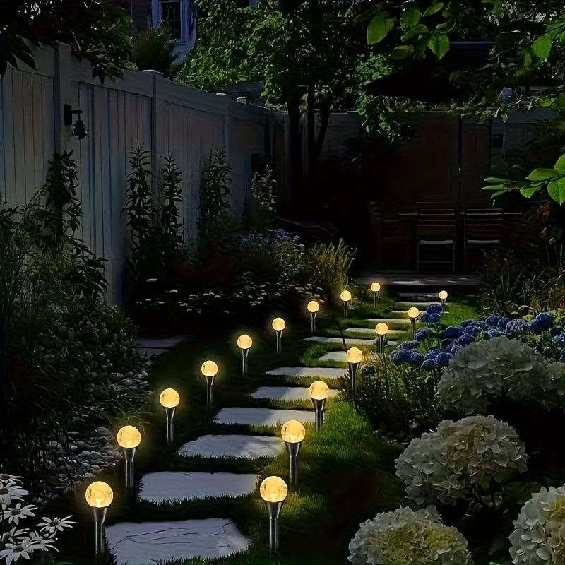Luces Solares para Exteriores de Césped - Luces de Cadena con Bolas Multicolores y Burbujas con 8 Modos de Iluminación, Plástico Duradero, Calidad Alta IP44, Luces Solares para Jardín en Calles Comerciales, Bares, Cafeterías, Carreteras y Decoración de M