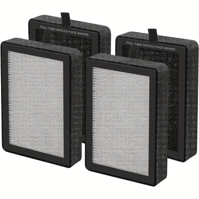 2 Pieza Set Ajuste Para LEVOIT LV-H128 Filtro De Purificador De Aire De Reemplazo, 3-en-1 Pre-Filtro, Captura Polvo Humo Polen, Filtro De Carbón Activado, Sistema De Filtración De 3 Etapas, LV-H128-RF Ajuste Para PUURVSAS (HM669A) / ROVACS (RV60)