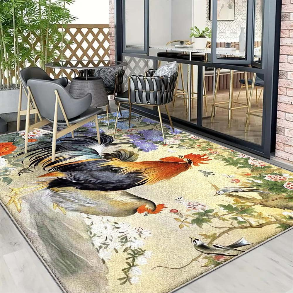 Siete Ciervos, Alfombra Exterior de Felpa Geométrica Nórdica - 852g/m², Lavable en Máquina, Base Antideslizante, Diseño Moderno Minimalista en Crema y Negro para Patio, Sala de Estar y Áreas de Alta Circulación, Decoración de Patio | Alfombra de Estilo N