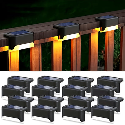 10 luces solares para jardín - Iluminación decorativa para exteriores, pasillos, terrazas y cercas con sensor, portátiles, semienterradas, batería de níquel, 600mAh, ambiente festivo, luz para escalones | Iluminación exterior moderna | Energía solar