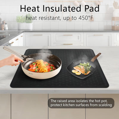1pc Cubierta de Silicona para Estufa - Resistente al Calor, Antideslizante, Reutilizable, Adecuada para Cocinas Eléctricas y de Vidrio, Uso en Hogar/Jardín/Remolque, Accesorio de Cocina para Lavado de Platos