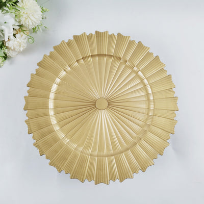 50 piezas, 13 pulgadas, platos de plástico, sol de otoño, dorados, ligeros y duraderos, reutilizables, perfectos para decoraciones de bodas, fiestas, Navidad, Halloween, suministros de vacaciones, platos decorativos de alta calidad y exquisitos.