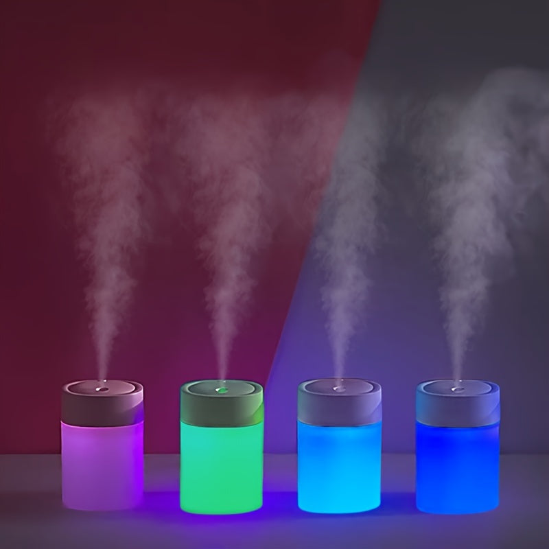 Humidificador de Aromaterapia con Luz Cambiante de Color, Portátil y Conectable por USB o Enchufe, Luz Nocturna para Habitación, Oficina, Computadora, Dormitorio, Coche u Hogar