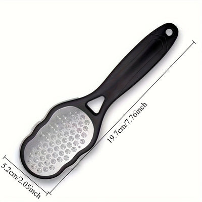 2 Piezas de Exfoliador Manual de Acero Inoxidable para Pies y Manos - Herramienta Ergonómica con Superficie de Doble Textura, Mangos Blancos y Negros, Sin Batería Necesaria para Eliminación de Piel Muerta, Diseño Elegante, Exfoliador de Alta Calidad, Exf