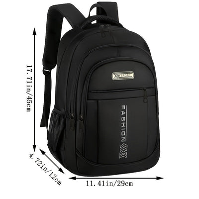 Moqueta Unisex Casual - Bolso de Viaje Duradero con Múltiples Bolsillos y Detalles Naranja, Correas Ergonómicas y Cierre de Cremallera para Viajes Cortos o Negocios -