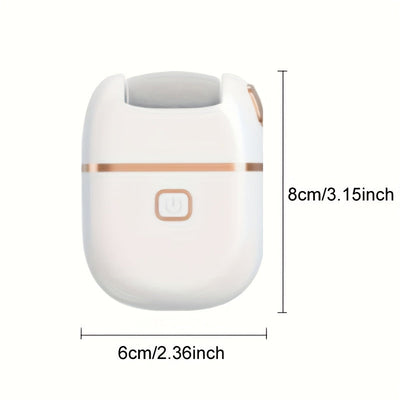 Pulidora eléctrica recargable FEIYBA - Carga USB, 3 cabezales de molienda reemplazables, pulido grueso para piezas secas y agrietadas de color beige claro, portátil y fácil de usar, alimentada por batería de litio, regalo ideal para el Día del Padre y el